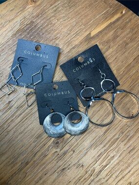 Columbus Mixed Designs Silver Tone Statement Bundle Set